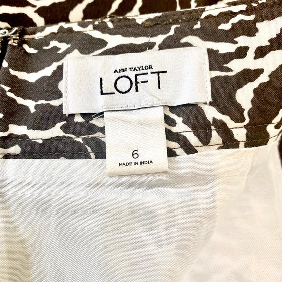 LOFT Zebra Print Silk Blend Pencil Skirt - Picture 7 of 8
